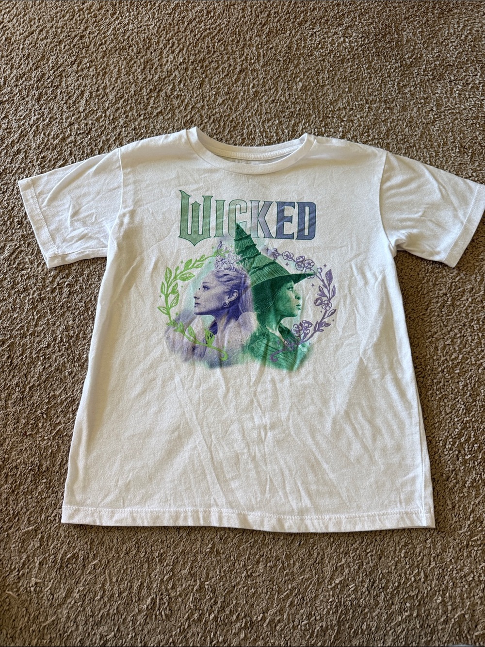 Kids White 'Wicked' Graphic Short Sleeve Tee